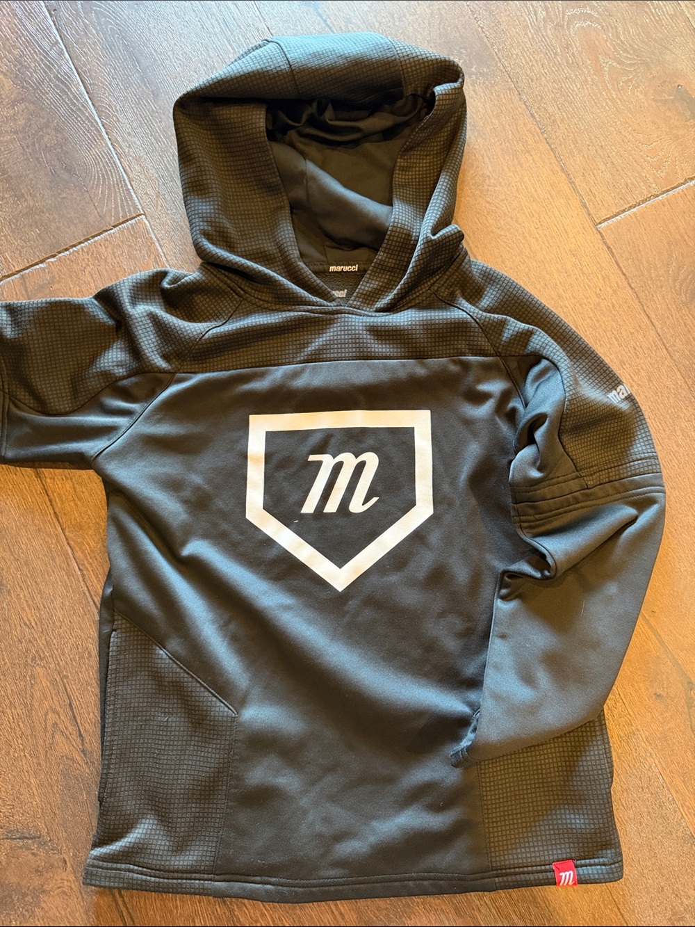 Marucci Kids' Black Logo Hooded Sweatshirt